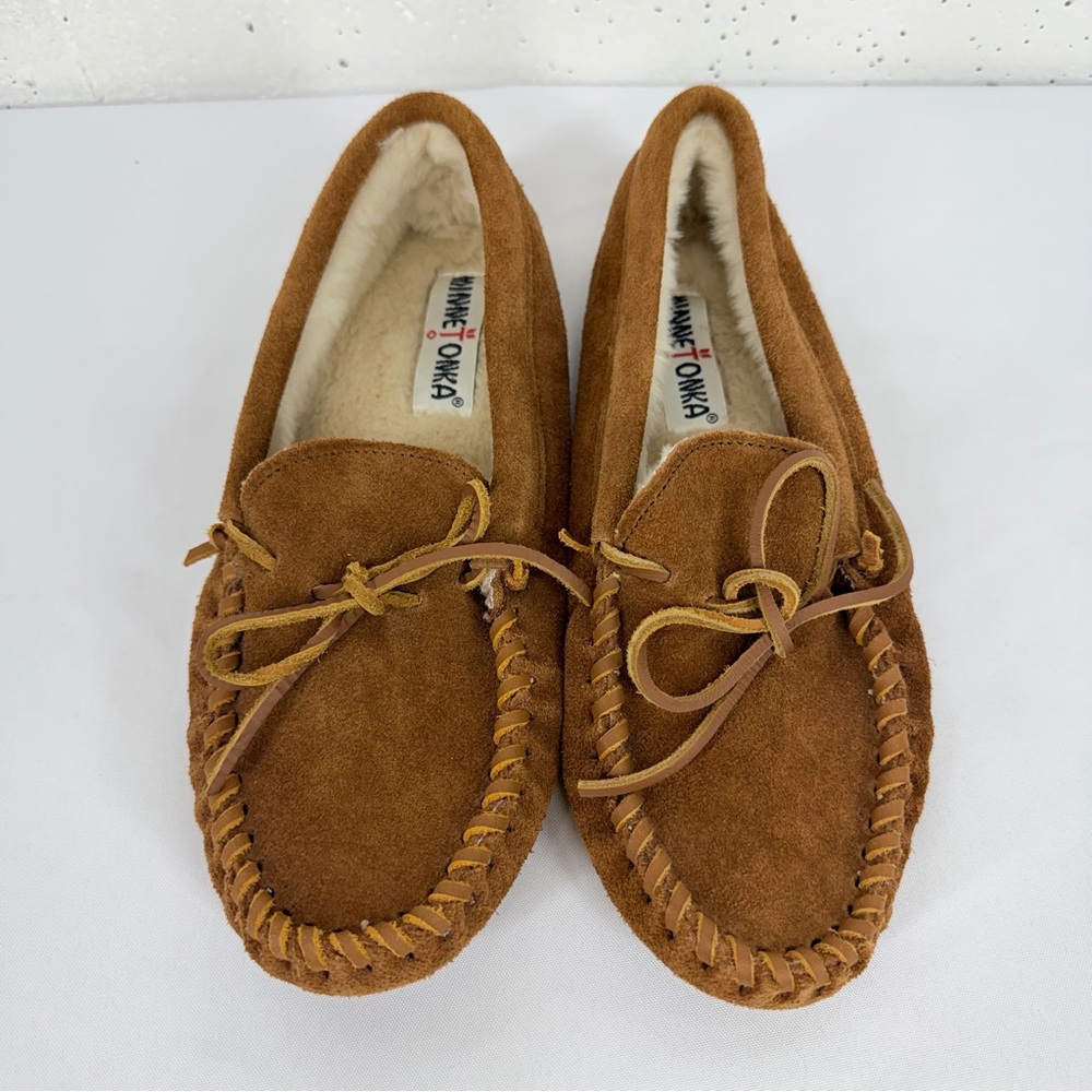 Minnetonka Moccasins 763 Men's Size 8 Pile Lined Softsole Suede Slippers